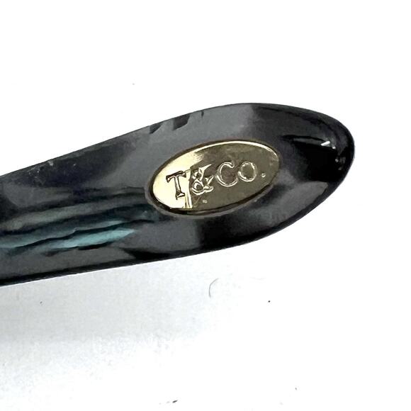 Vintage Tiffany & Co. Black Gray Tortoise /Flowers Eyeglasses & Case - Picture 13 of 16